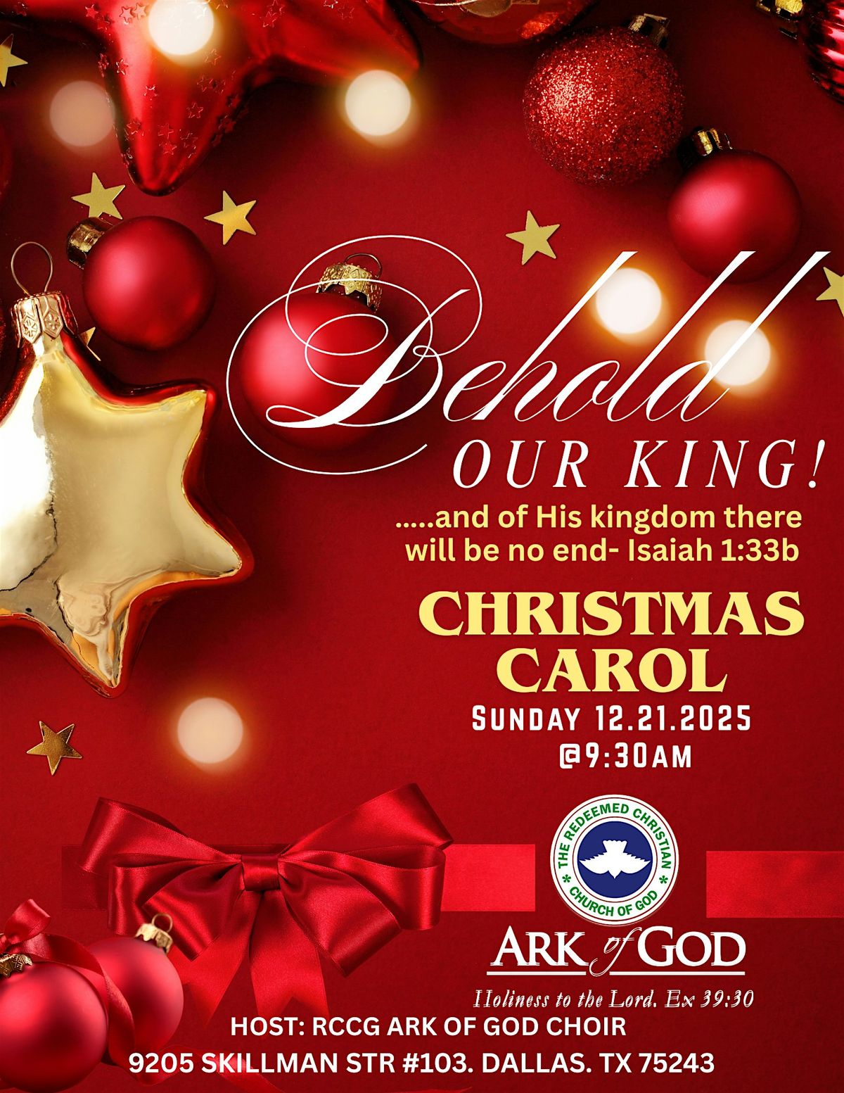 CHRISTMAS CAROL- BEHOLD OUR KING
