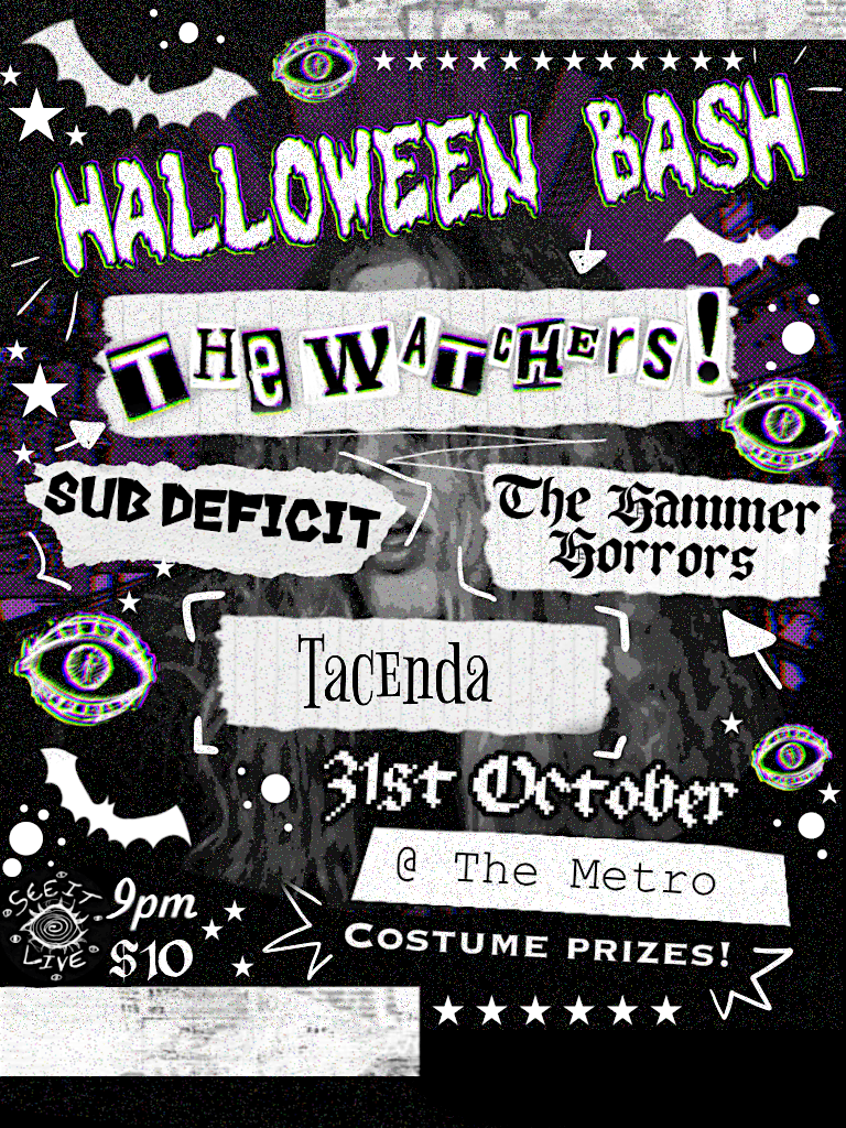 HALLOWEEN BASH w The Watchers, Sub Deficit, The Hammer Horrors, Tacenda