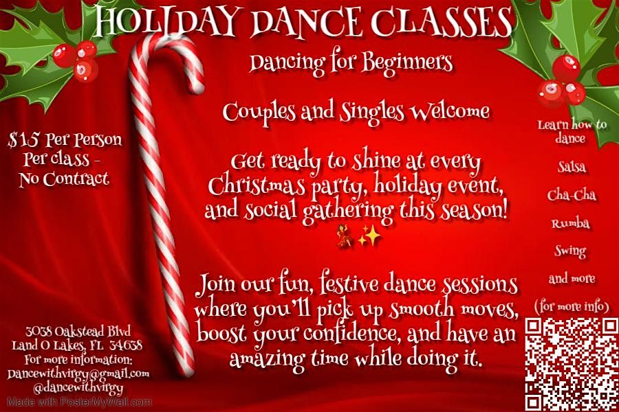 HOLIDAY SERIES DANCE CLASSES (LEVEL 1)