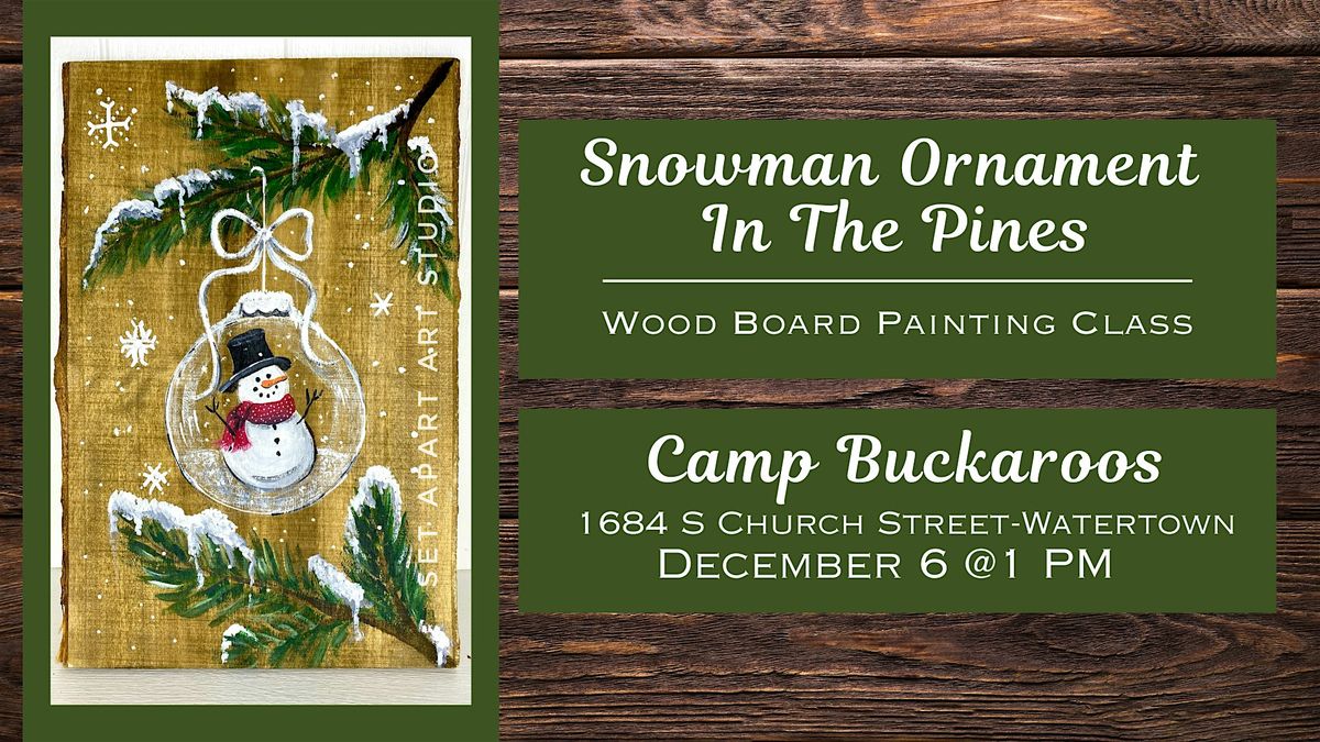 Snowman Ornament In The Pines