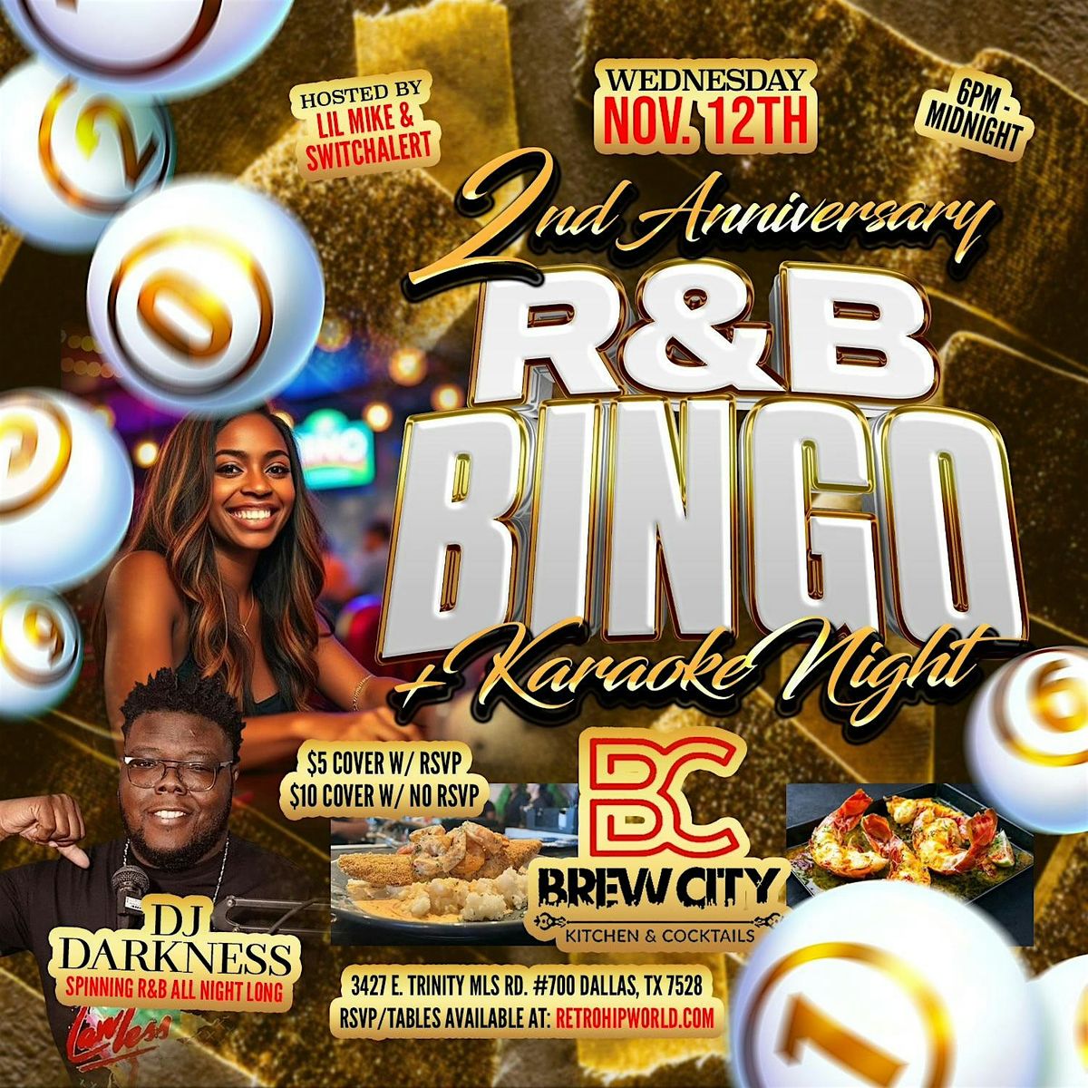 [2 YEAR ANNIVERSARY] WEDNESDAY R&B BINGO + KARAOKE NIGHT  @ Brew City