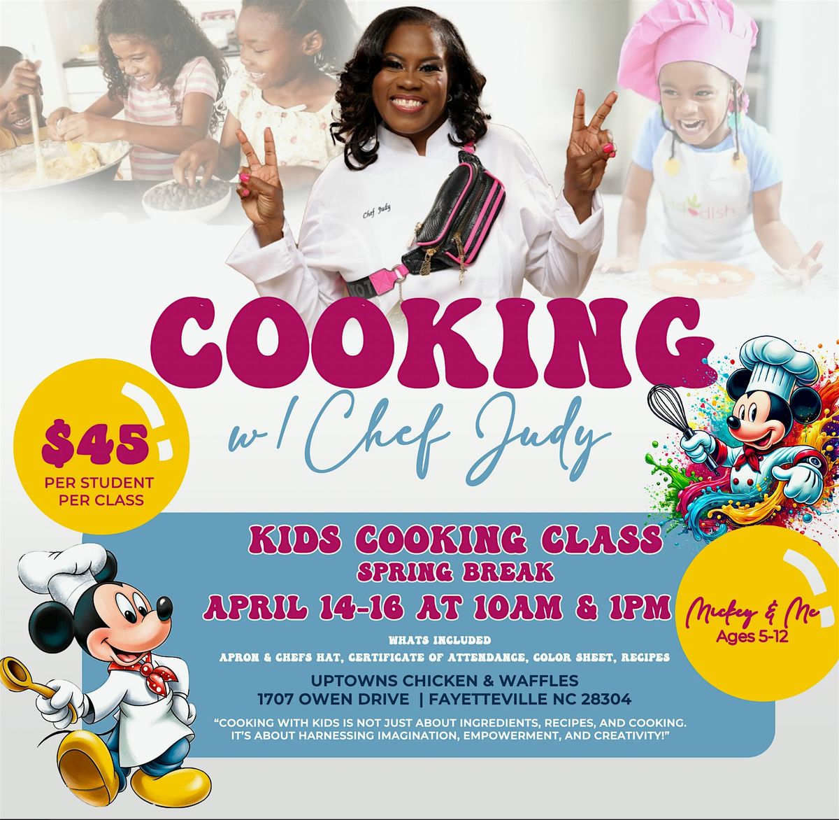 Cooking with Chef Judy (TEENAGERS cooking class) 1707 Owen Dr