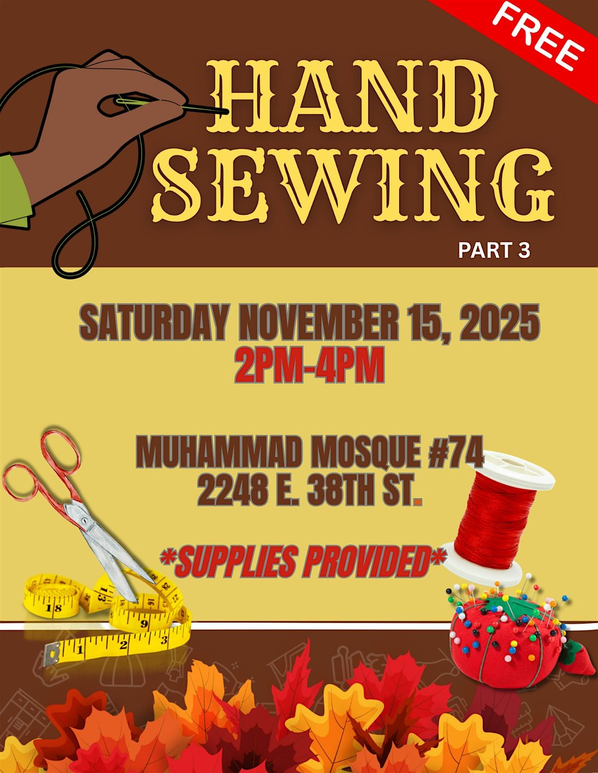Hand Sewing Community Outreach