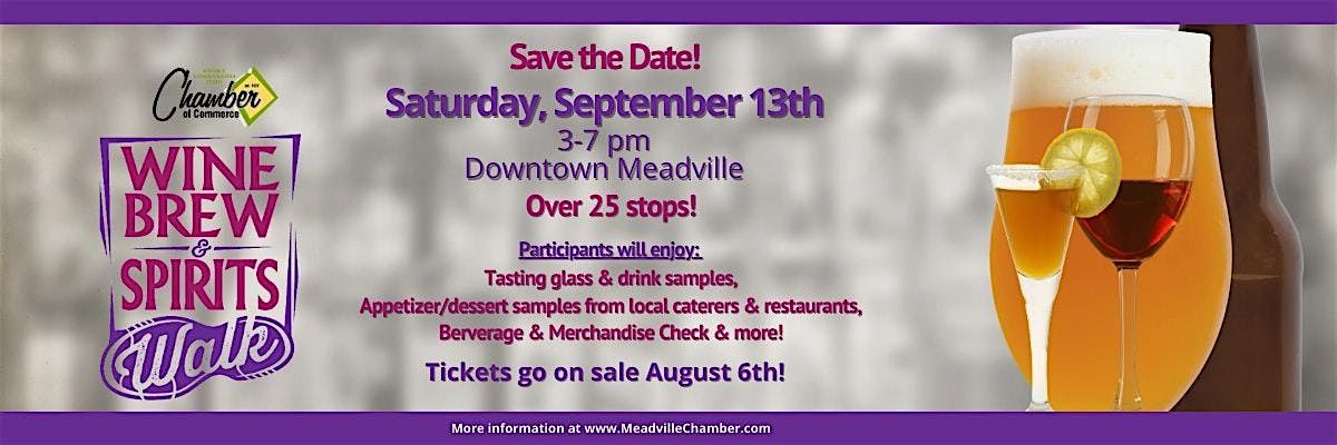 Meadville Chamber Wine Brew & Spirits Walk 2025
