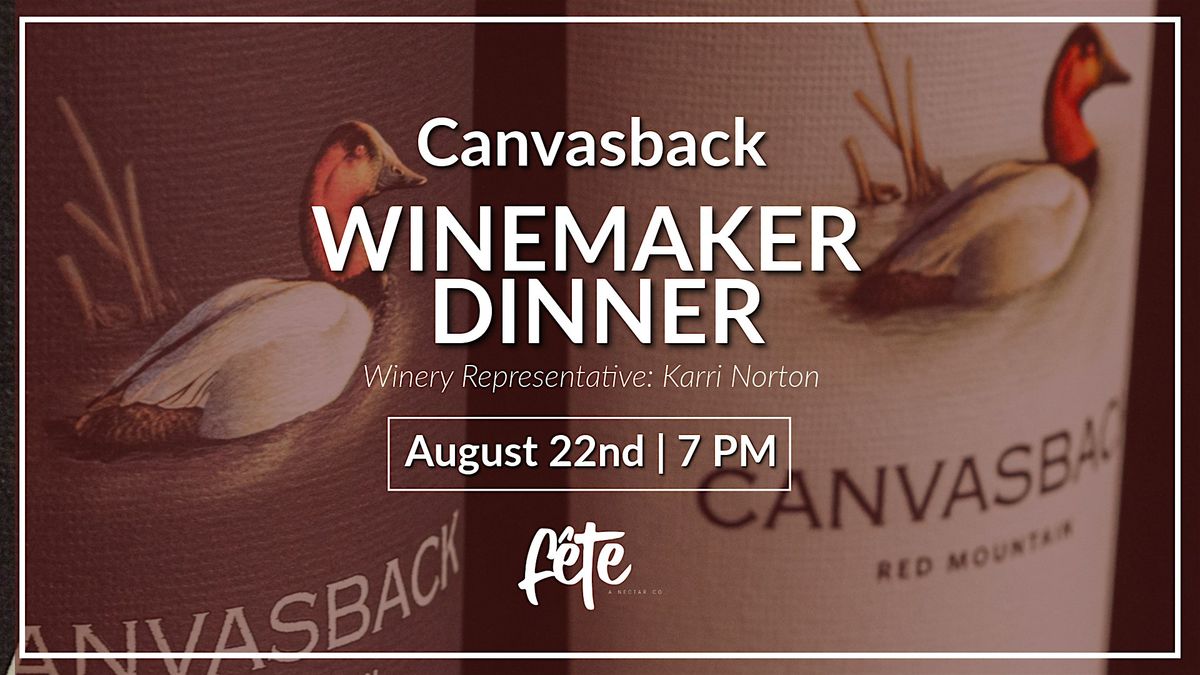 Canvasback Wine Dinner