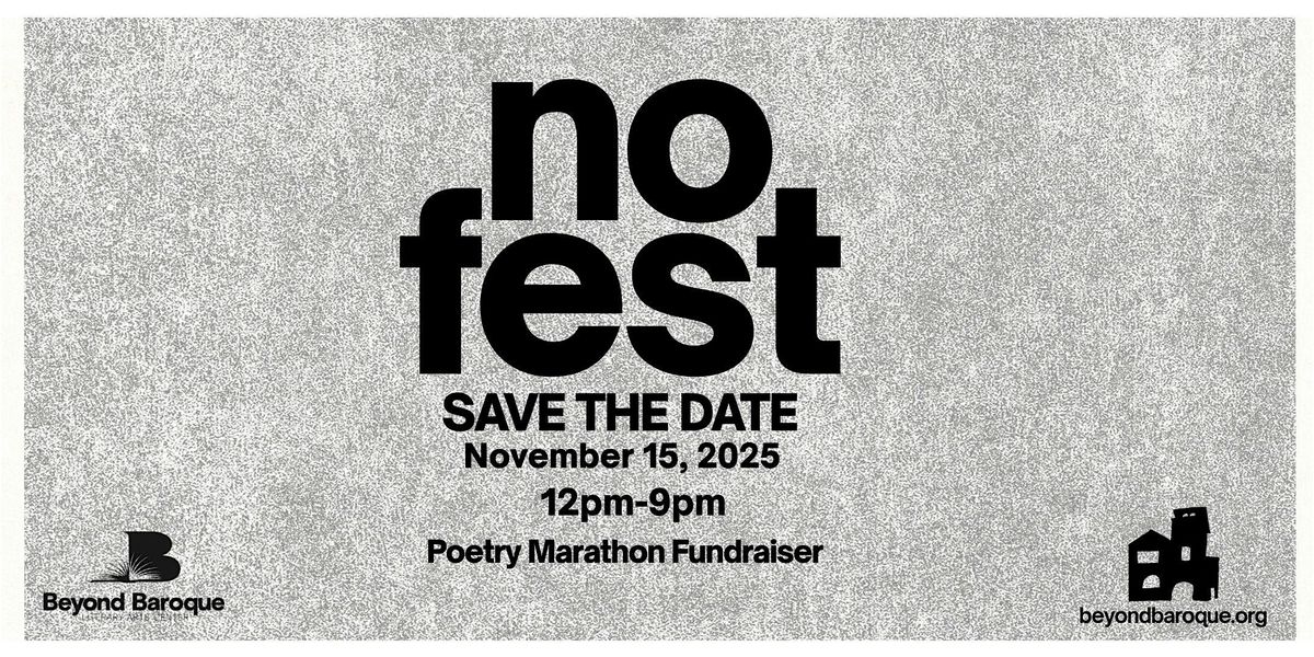 No Fest: Poetry Marathon Fundraiser