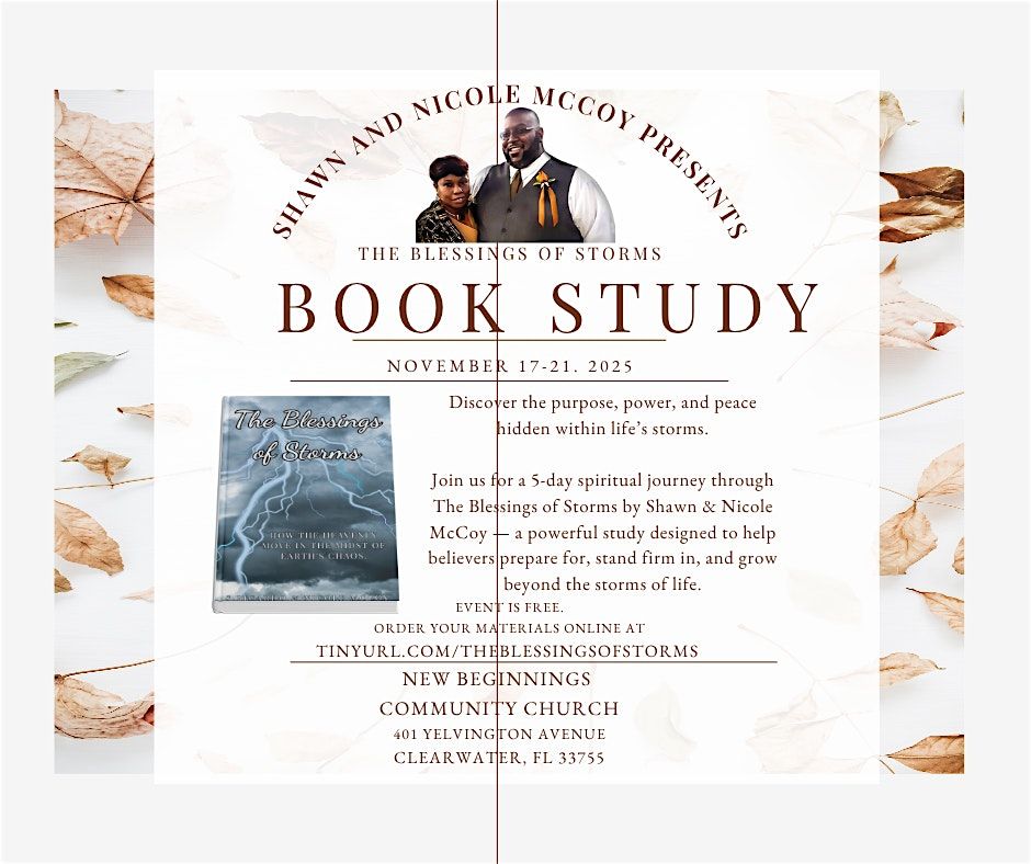 The Blessings of Storms Book Study with Authors Shawn & Nicole McCoy