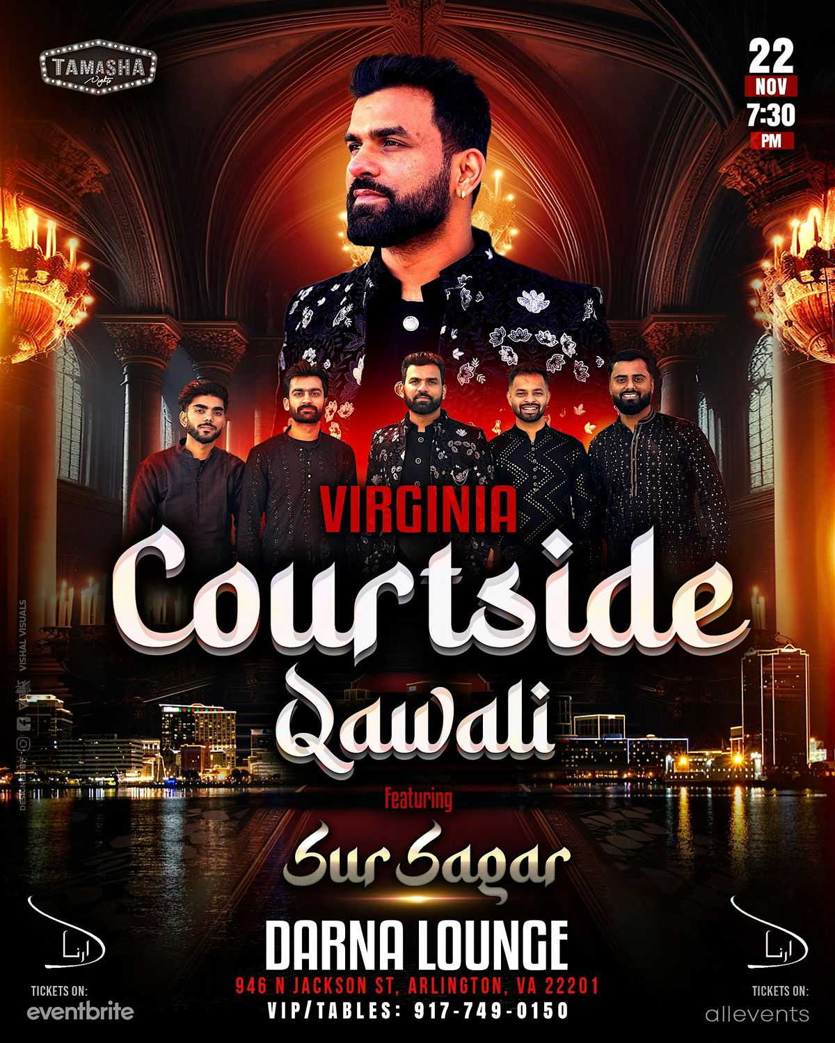 VIRGINIA'S COURTSIDE QAWALI FT. SURSAGAR @DARNA LOUNGE
