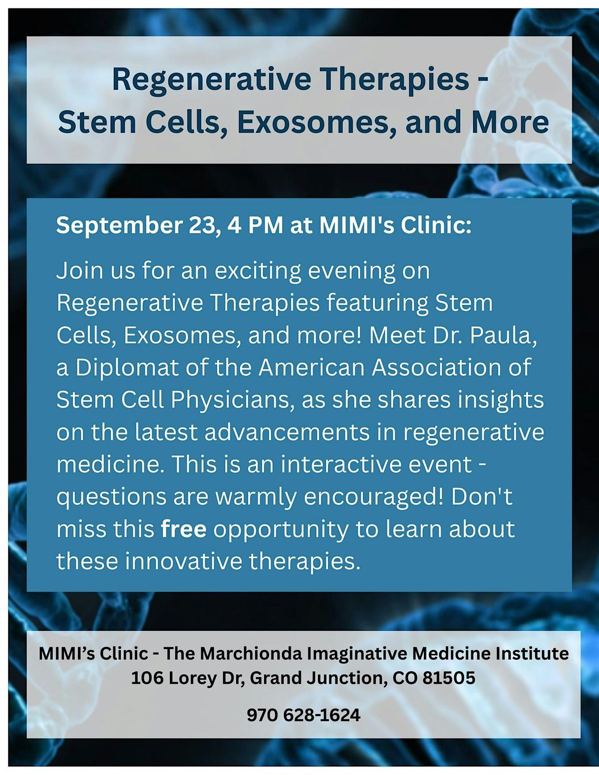 Regenerative Therapies - Stem Cells, Exosomes, and More!