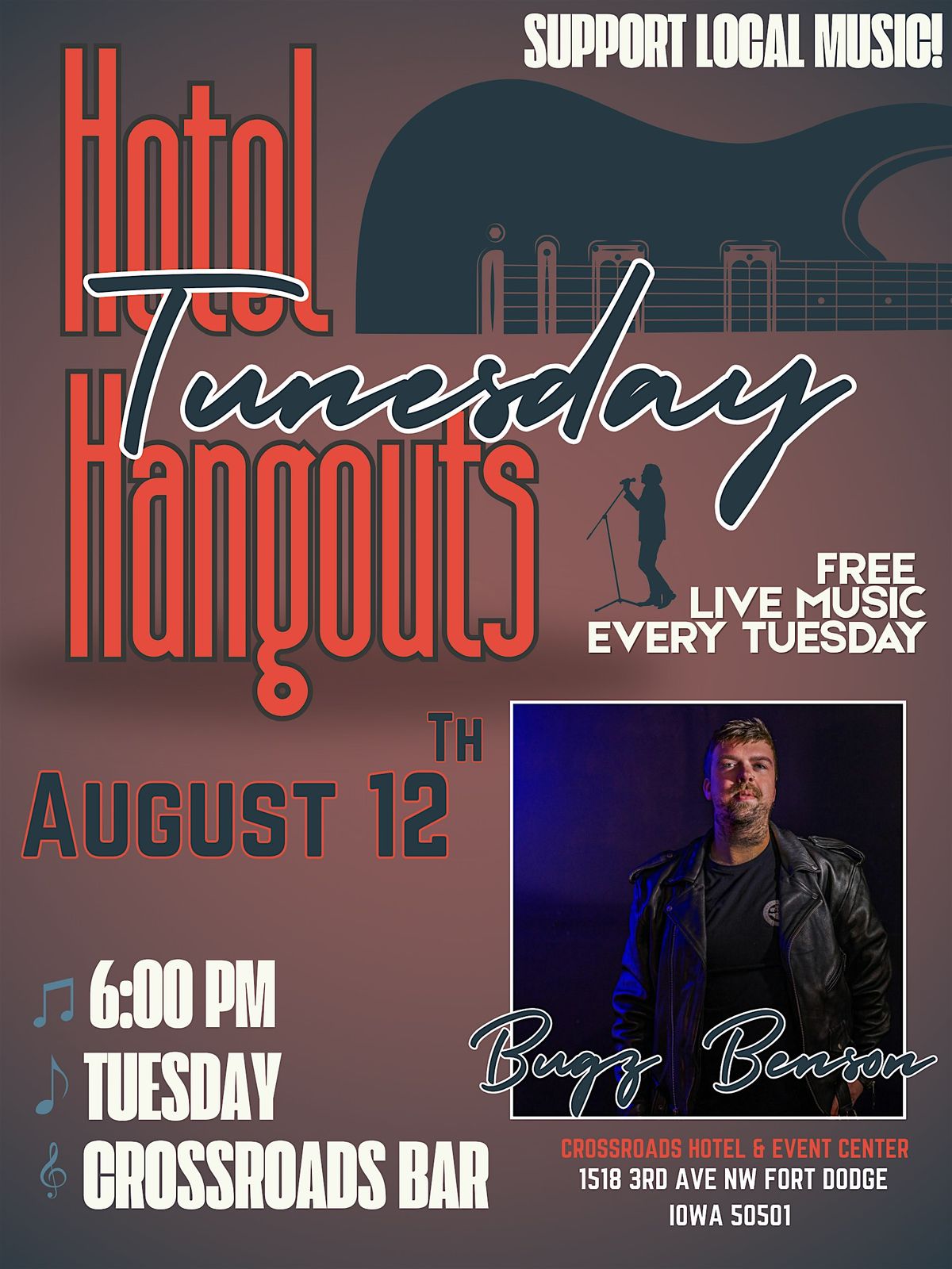 TUNESday Hotel Hangout with Bugz Benson