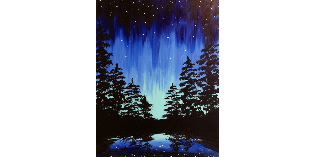 Aurora Through the Trees - Paint and Sip in Fishkill | Classpop!\u2122