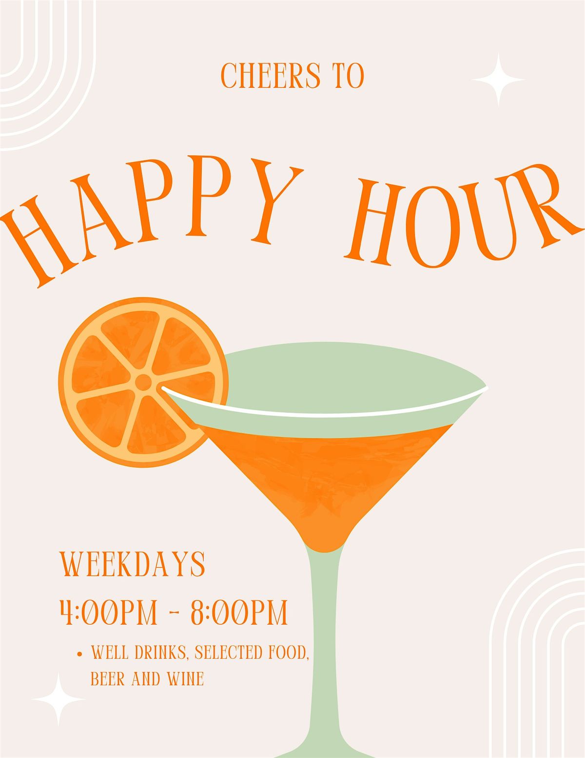 HAPPY HOUR @ The Palm & The Pine