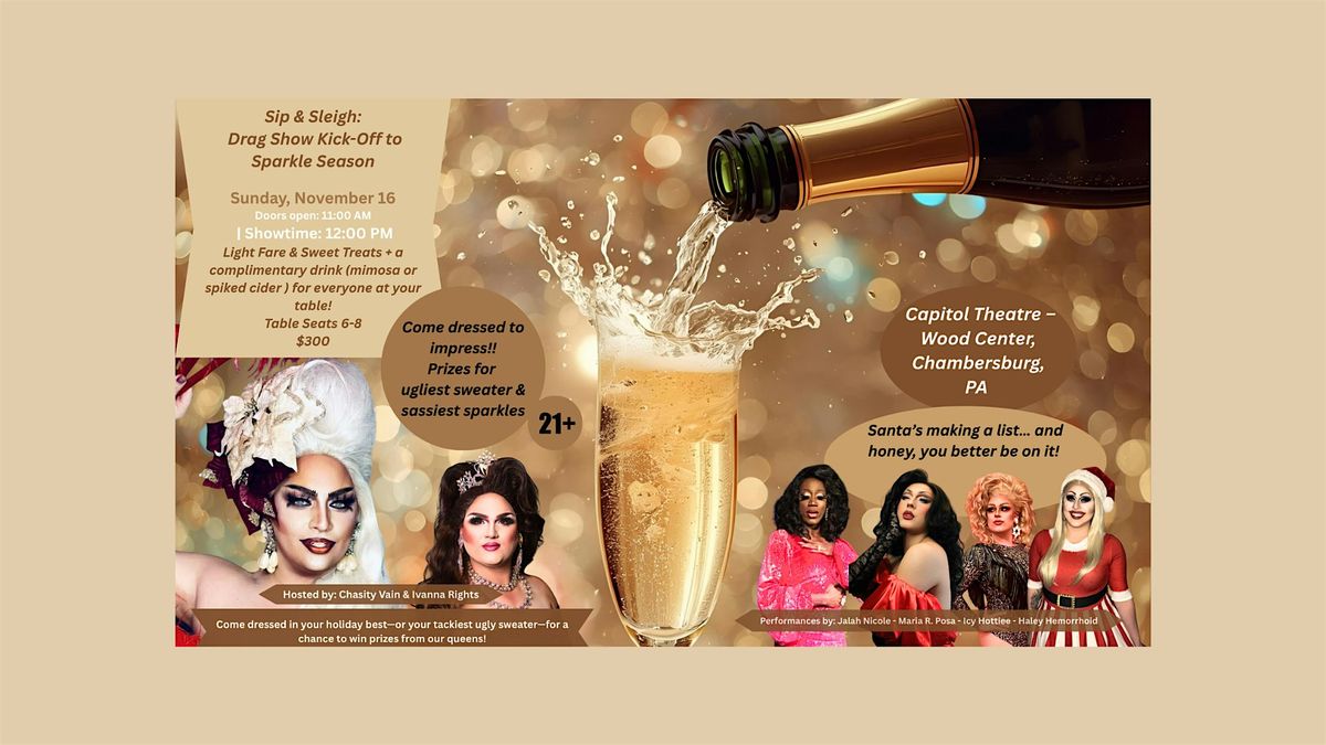 Sip & Sleigh: Drag Show Kick-Off to Sparkle Season