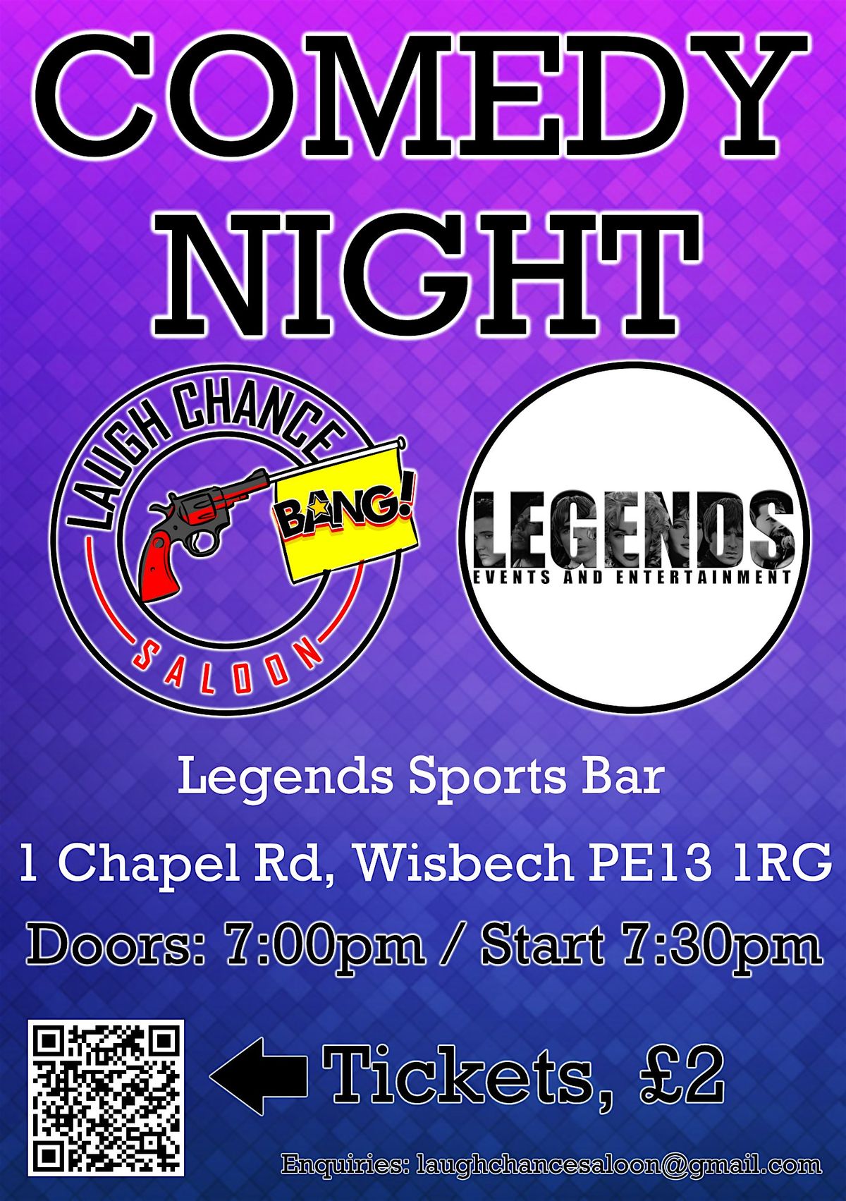 Comedy at Legends Sports Bar, Wisbech