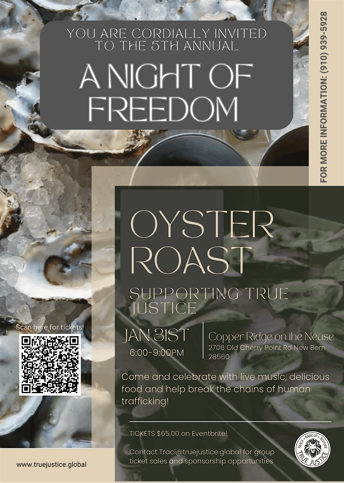 5th Annual Oyster Roast: A Night of Freedom