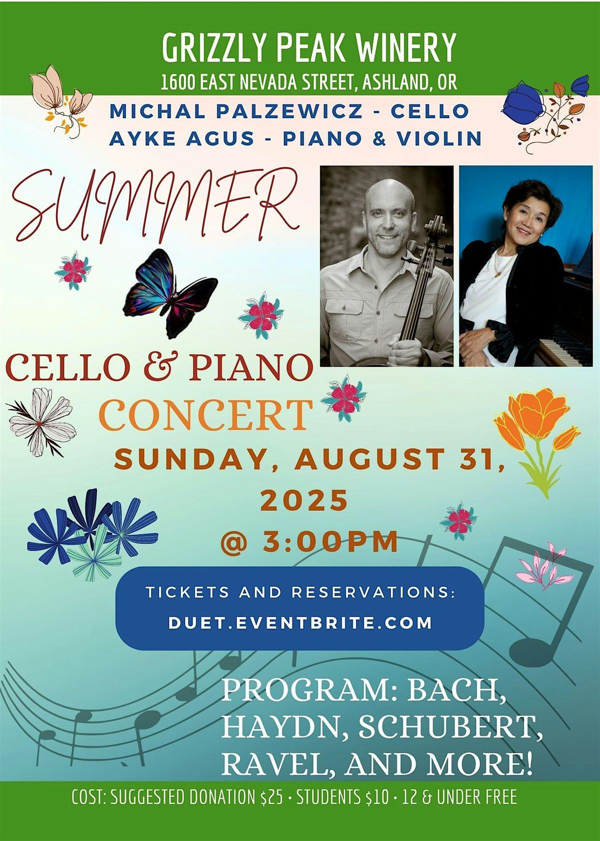 Summer 2025 Cello & Piano Concert with Michal Palzewicz and Ayke Agus