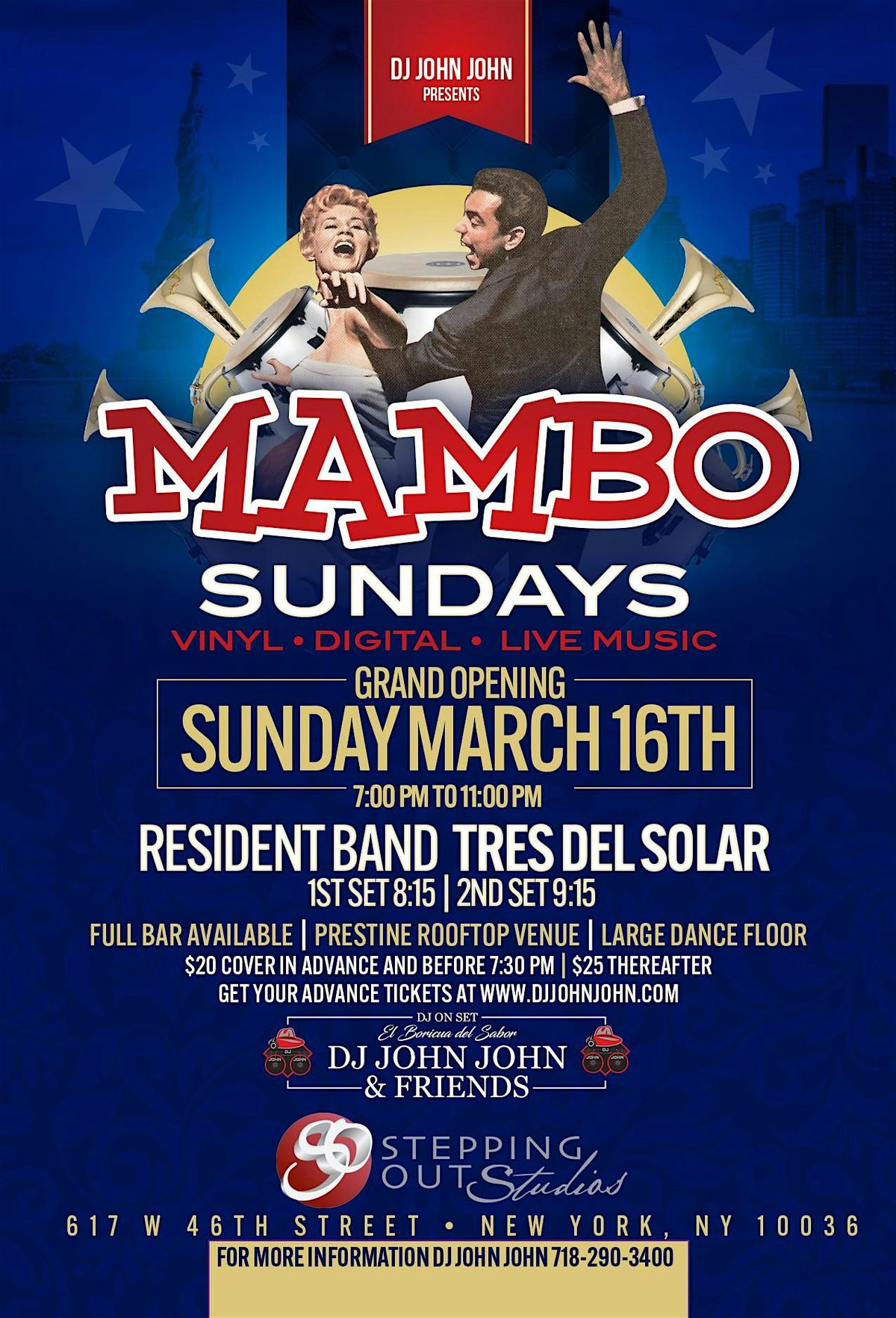 MAMBO SUNDAYS at Stepping Out Studios ft. Live Music