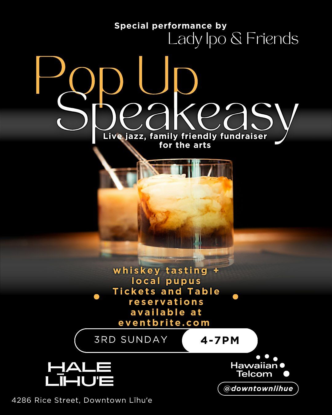Pop Up Speakeasy with Live Jazz Music, Featuring Lady Ipo, Every 3rd Sunday