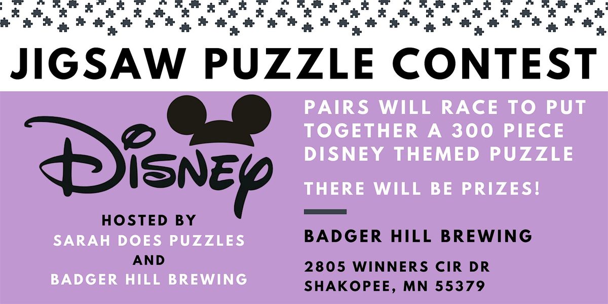 DISNEY THEME Pairs Jigsaw Puzzle Contest at Badger Hill Brewing - Jan 2026