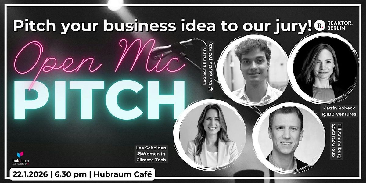 Open Mic Pitch by Reaktor.Berlin - The Stage is Set