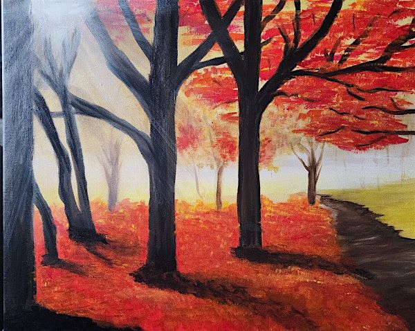Follow the \u201cAutumn Path\u201d at this fun Paint and Sip painting event