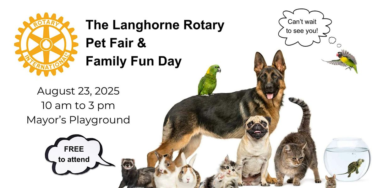 Langhorne Rotary Pet Fair & Family Fun Day 2025