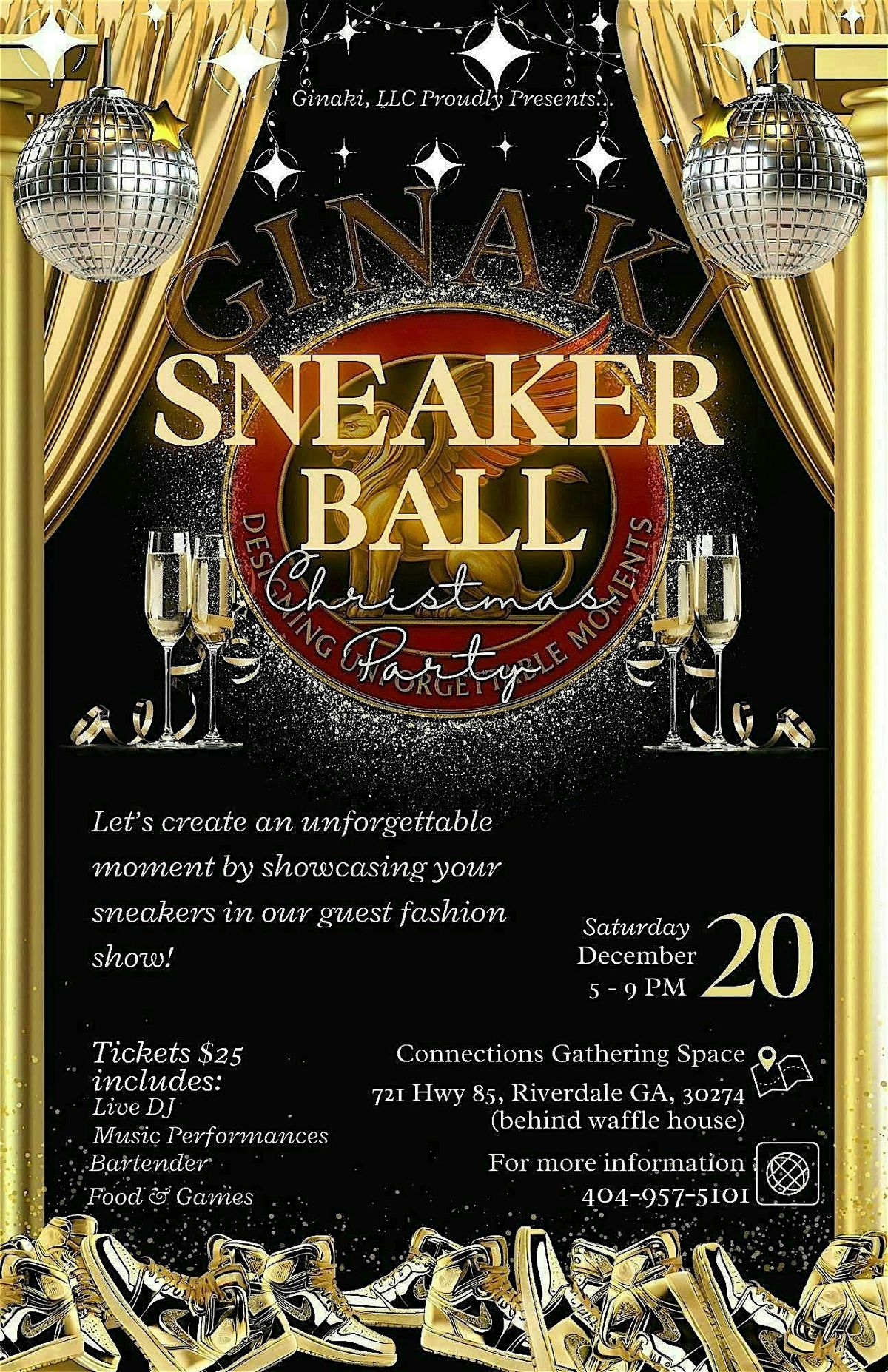 Ginaki Sneaker Ball Christmas Party