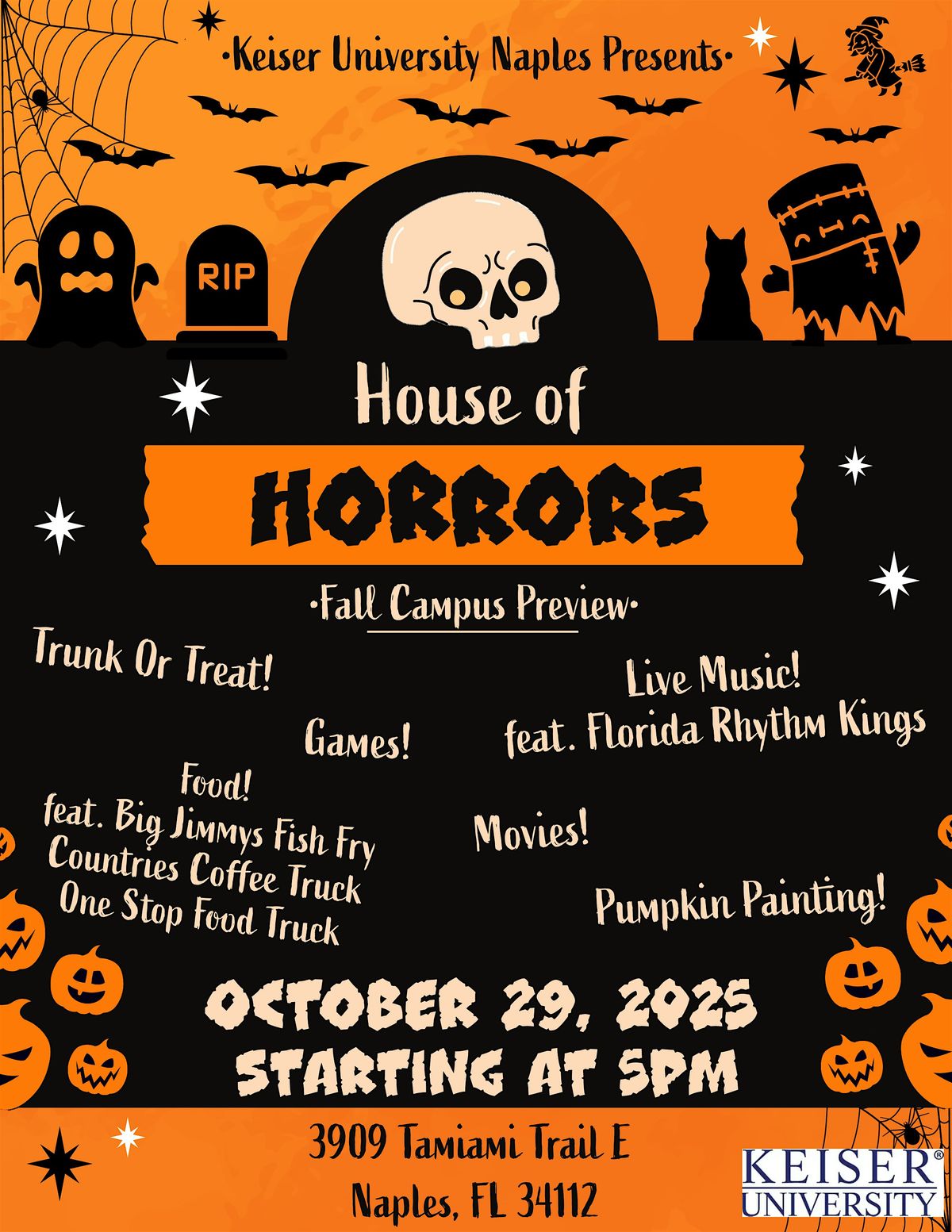 Keiser Naples Campus Preview House of Horrors