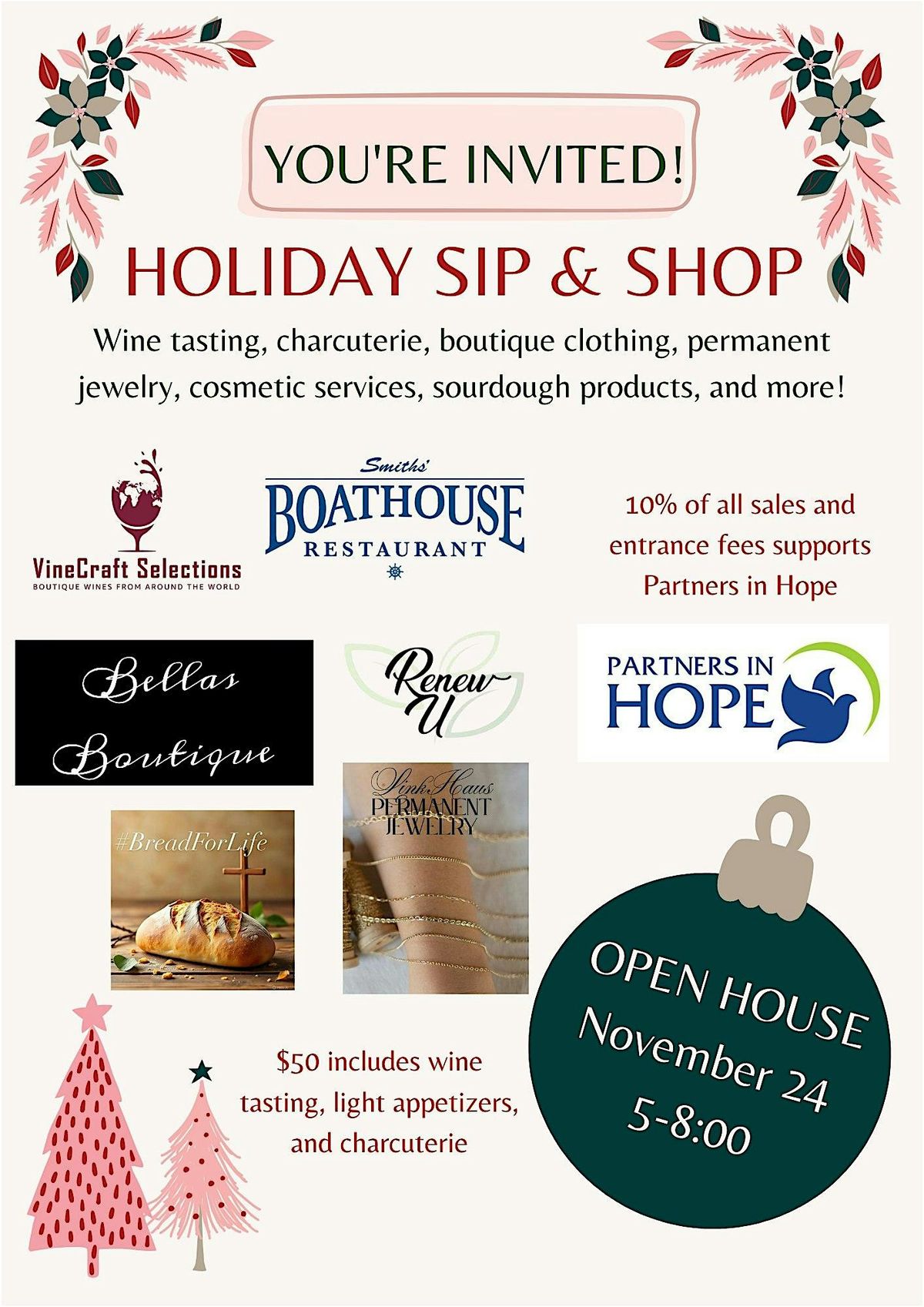 Holiday Sip and Shop