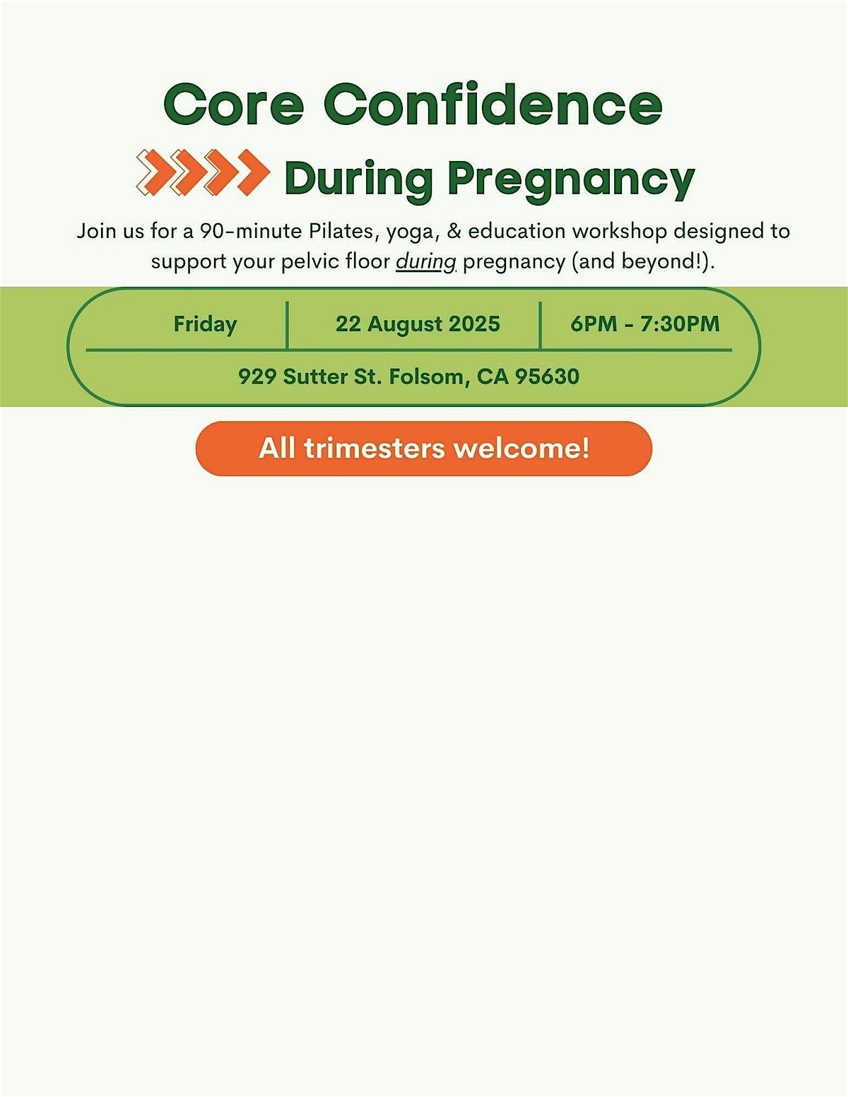 Core Confidence during Pregnancy: A Pelvic Floor Workshop