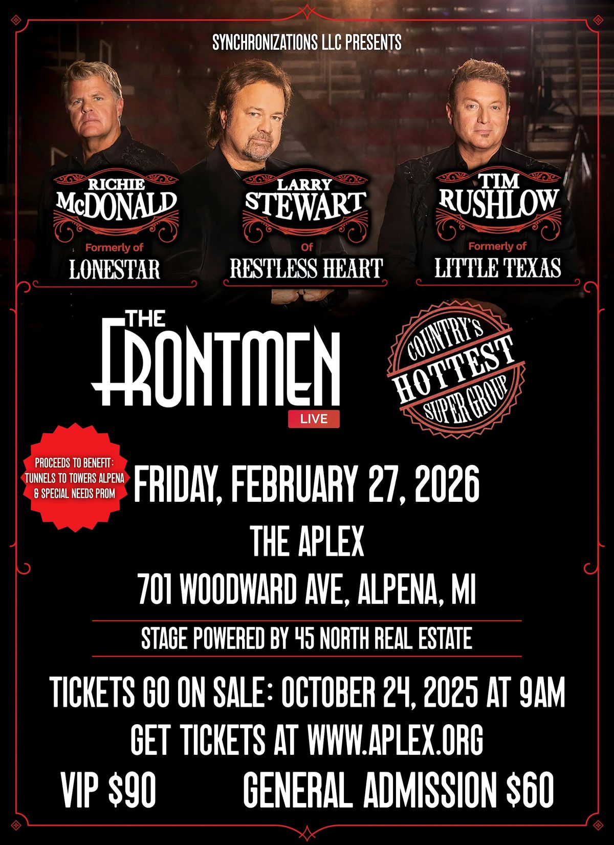 The Frontmen: Richie McDonald, Larry Stewart & Tim Rushlow