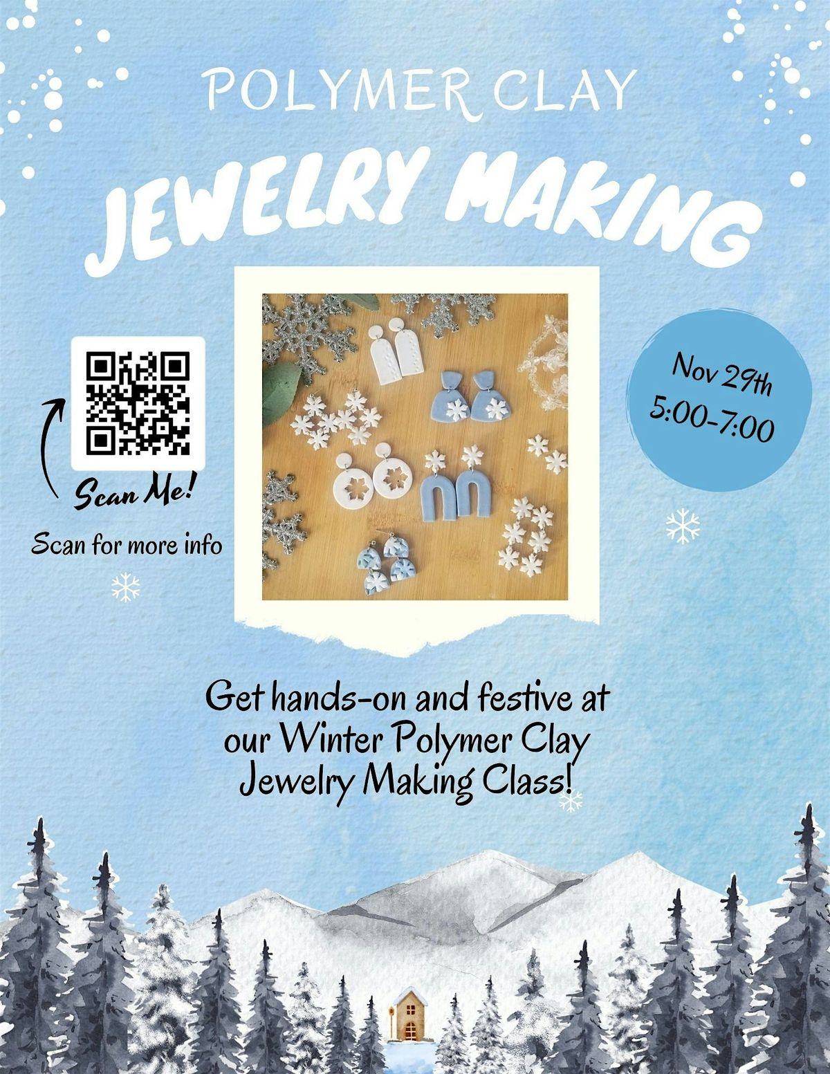 Polymer Clay Winter Jewelry Making
