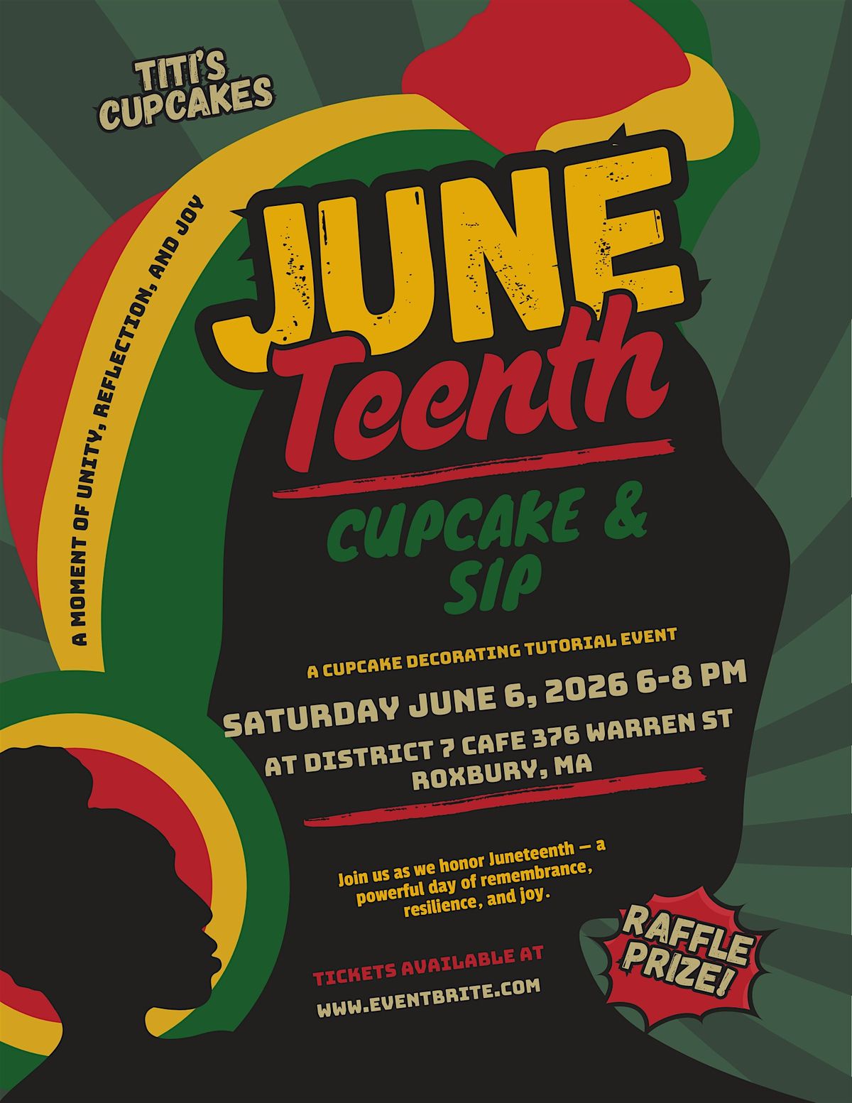 Juneteenth Celebration Cupcakes and Cocktails