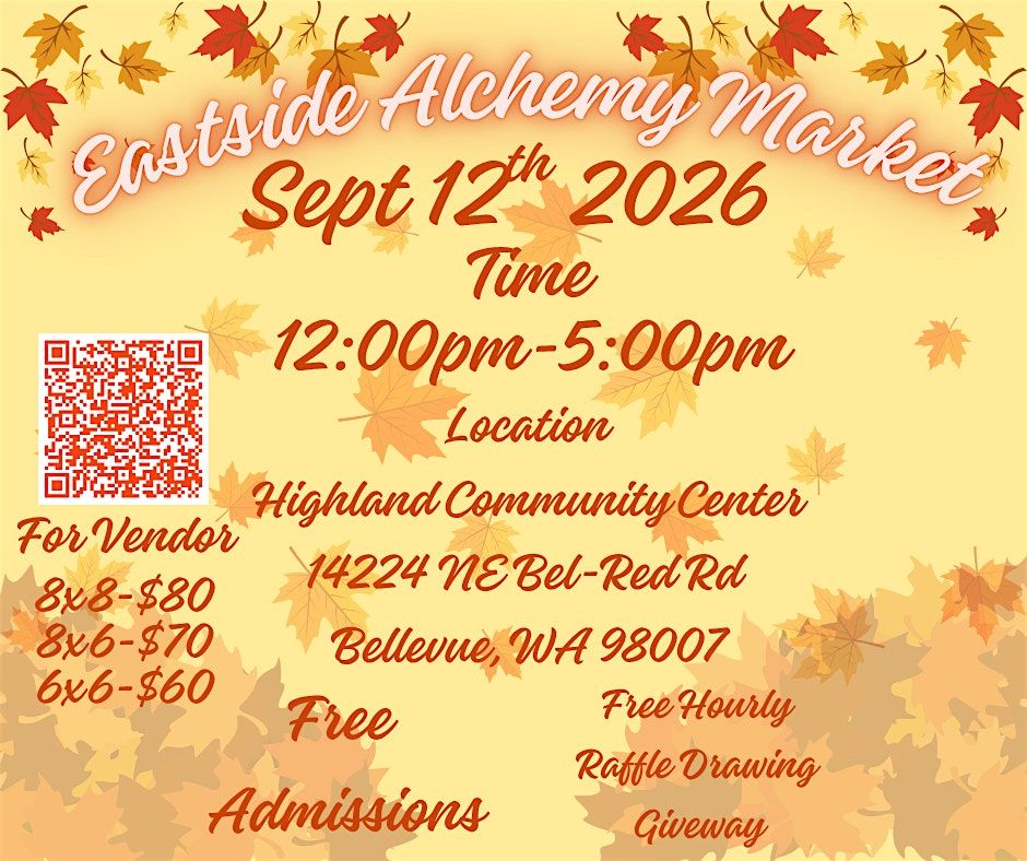 Eastside Alchemy Market Sept 12th 2026