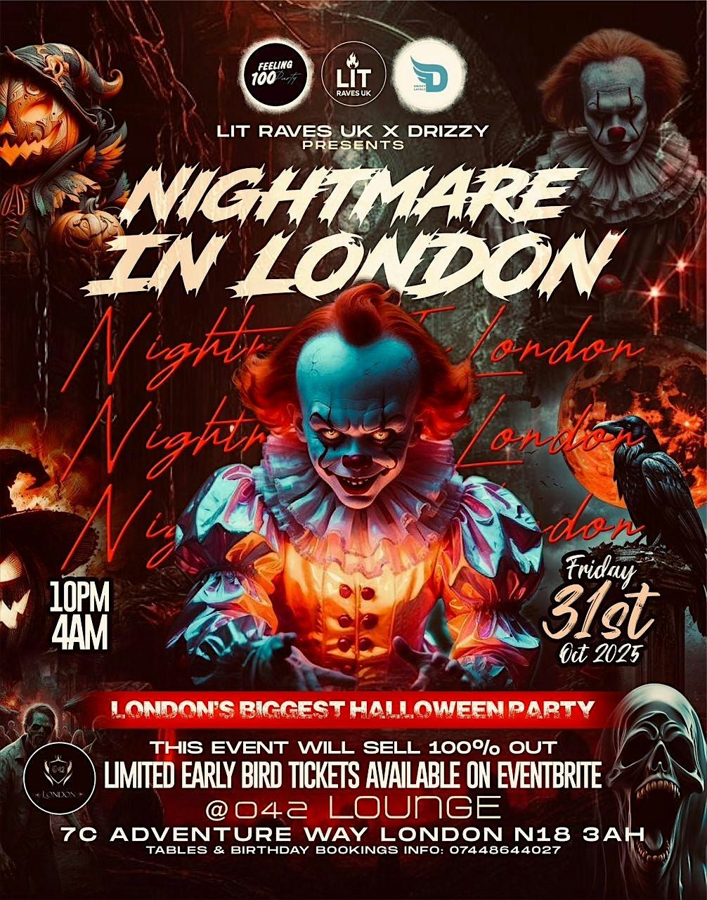 NIGHTMARE IN LONDON - BIGGEST HALLOWEEN PARTY