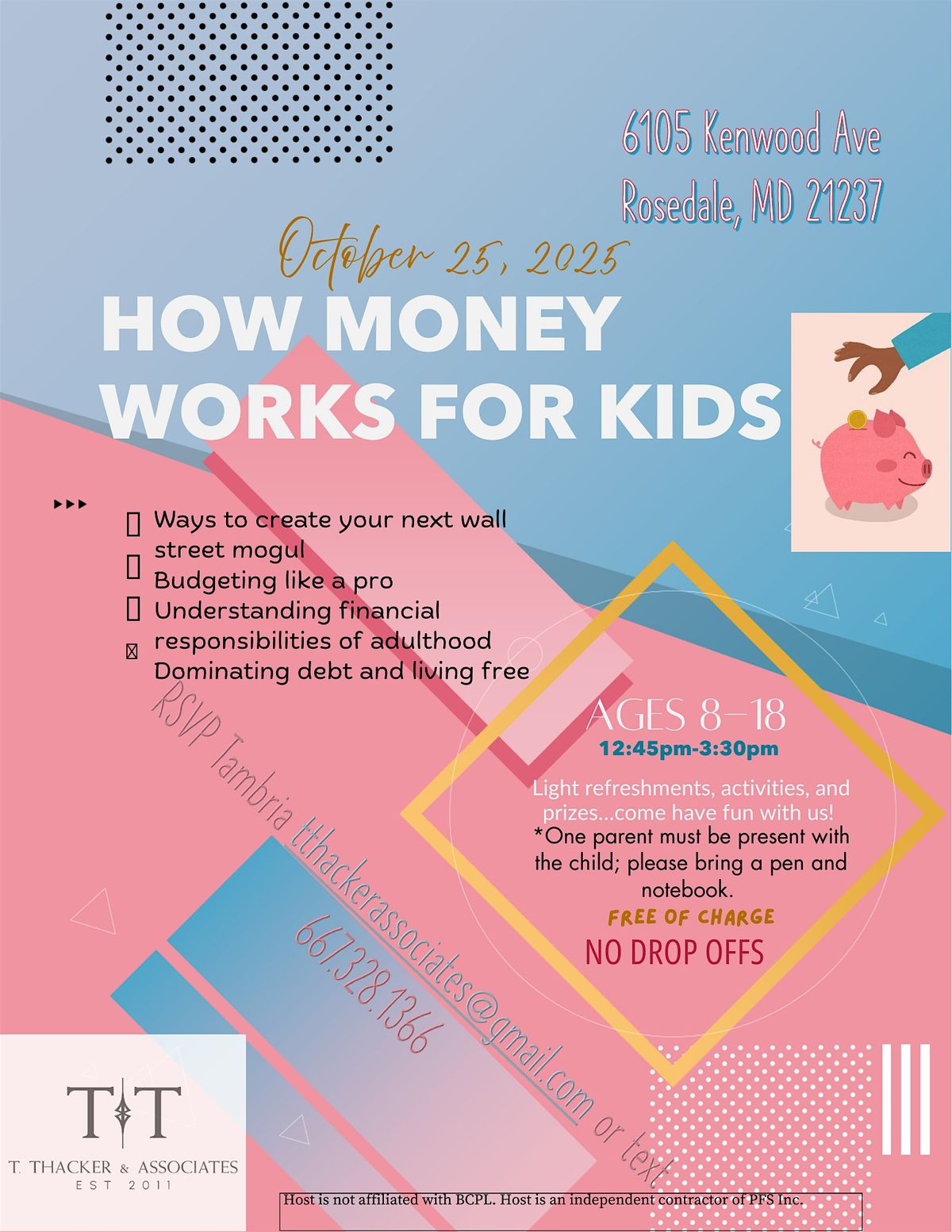 How Money Works for Kids Financial Workshop