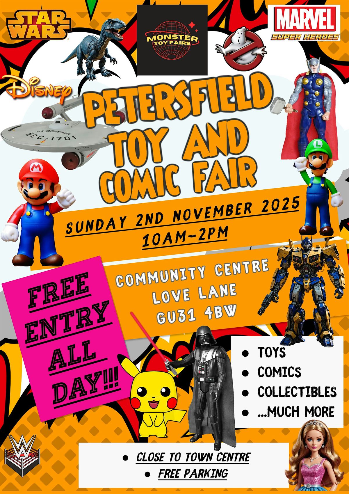 Petersfield Toy and Comic Fair - Sunday 2nd November 2025 (FREE ENTRY)