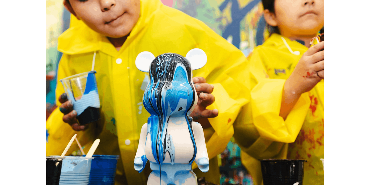 Baby Bear Group Fluid Painting - Painting Class by Classpop!\u2122