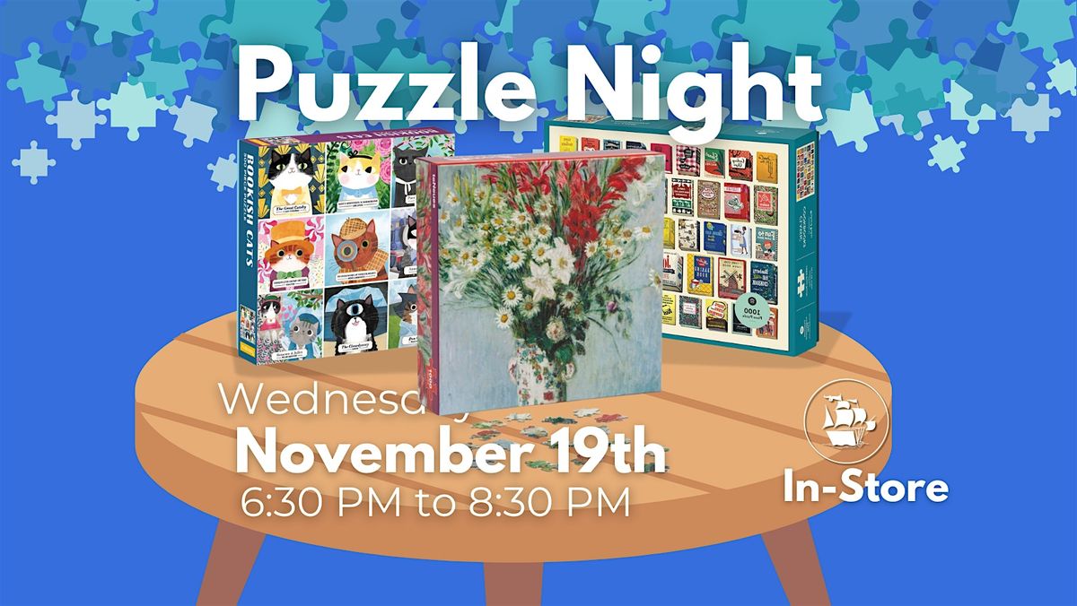 Puzzle Night at the Bookstore
