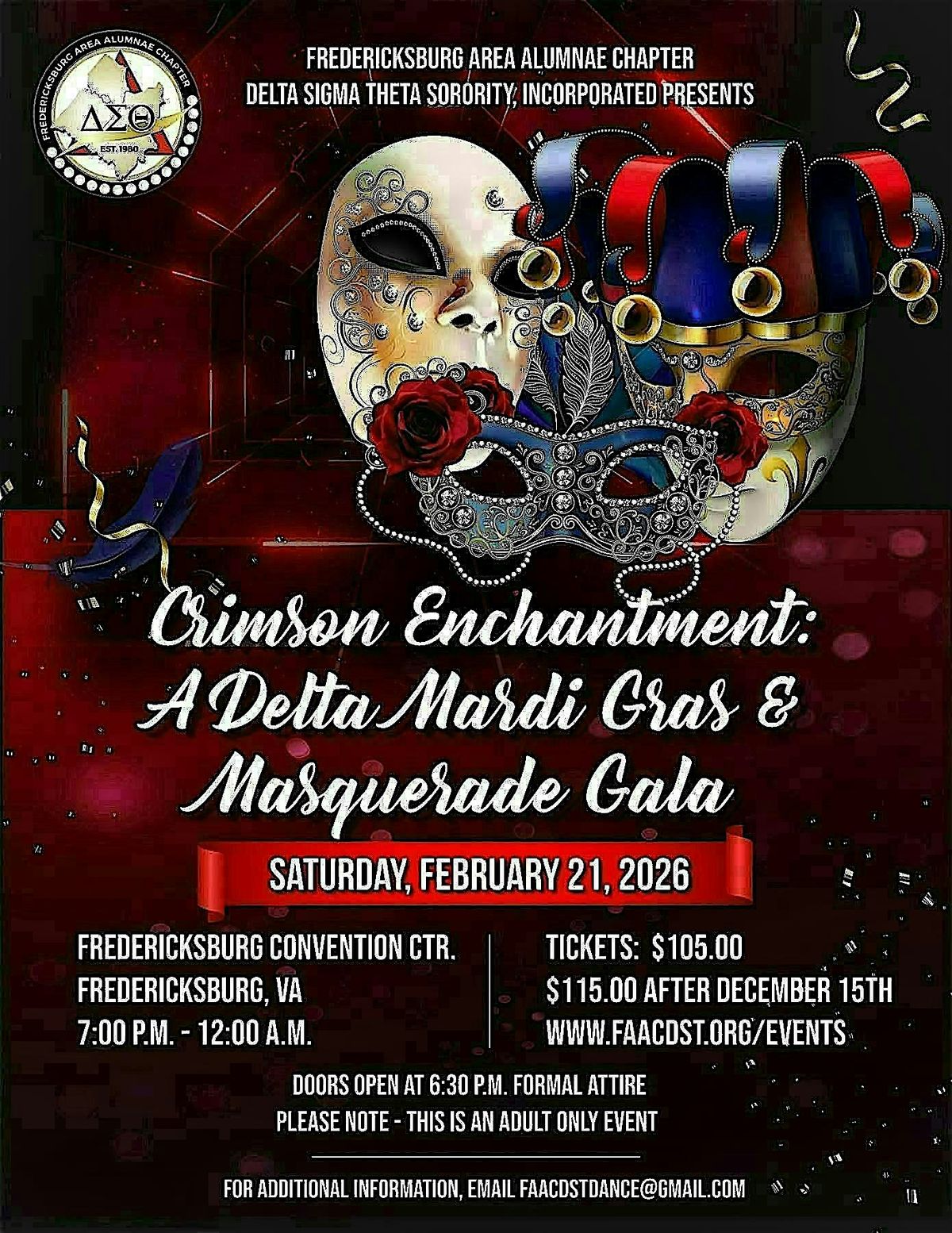 Crimson Enchantment: A Delta Mardi Gras & Masquerade Gala