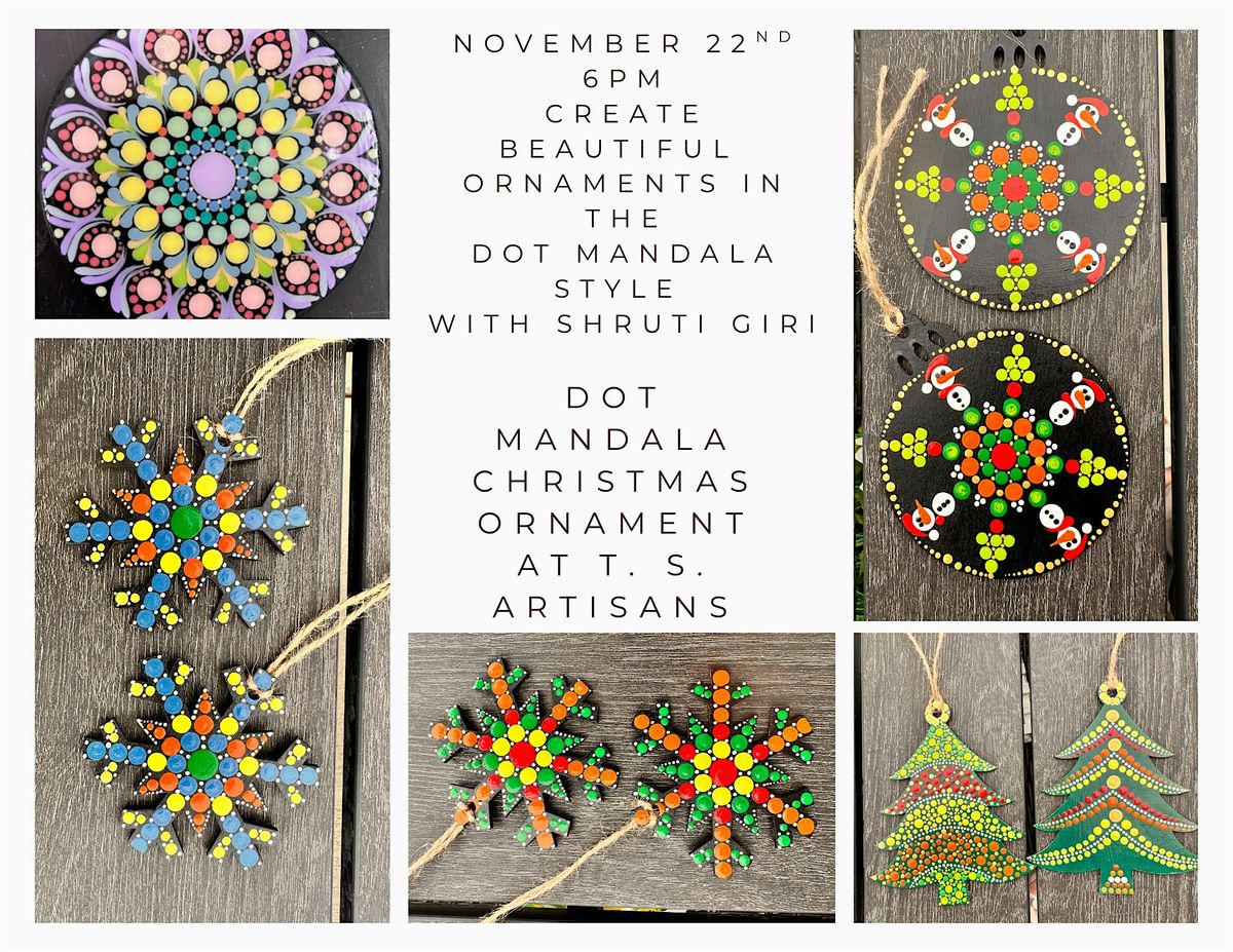 Dot Mandala Christmas Ornament Artist Workshop