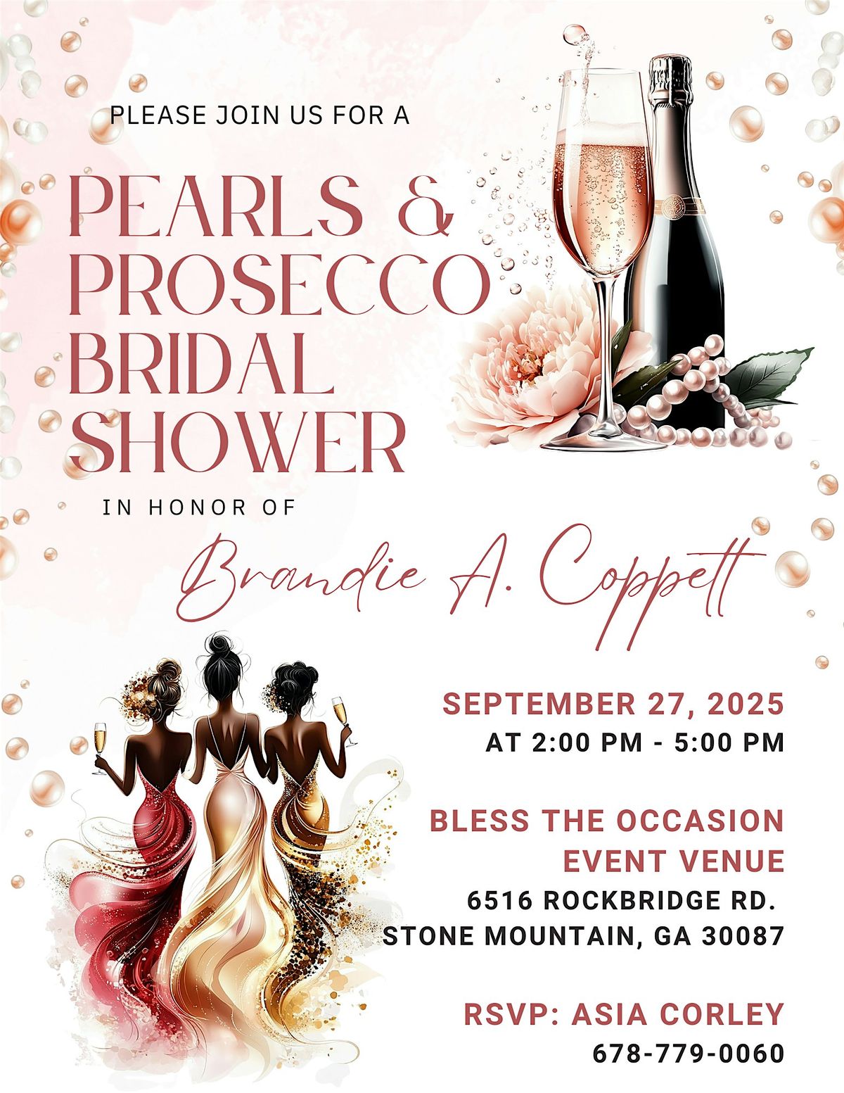 Brandie's Pearls and Prosecco Bridal Shower