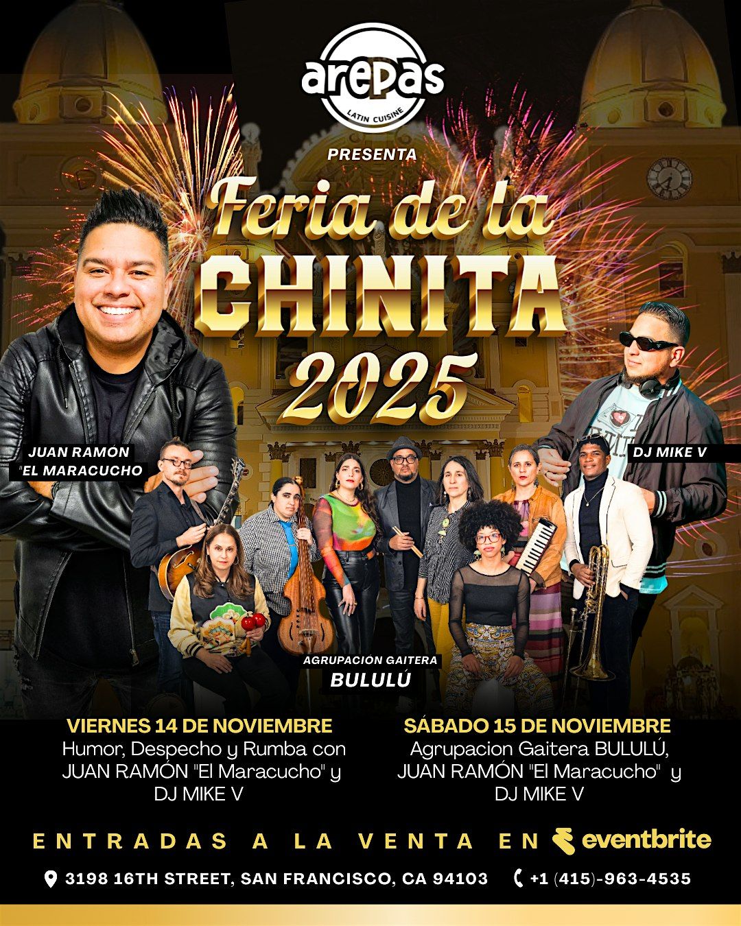 Feria de la Chinita 2025 \u00b7 Arepas San Francisco! Saturday, Nov 15!