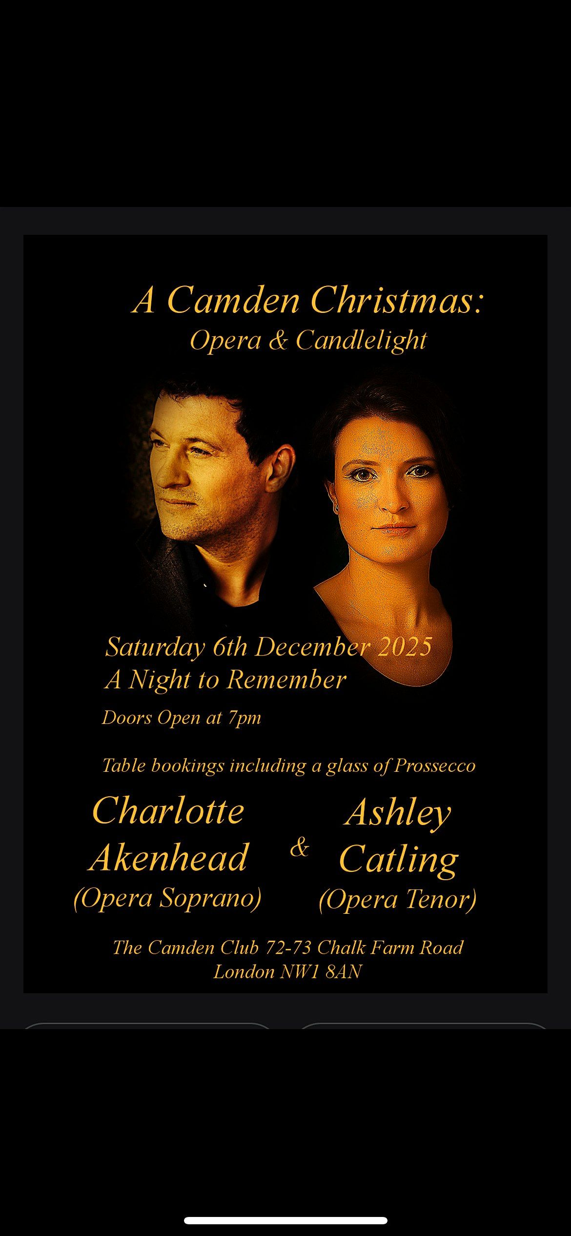 A Camden Club Opera Christmas: Opera & Candlelight