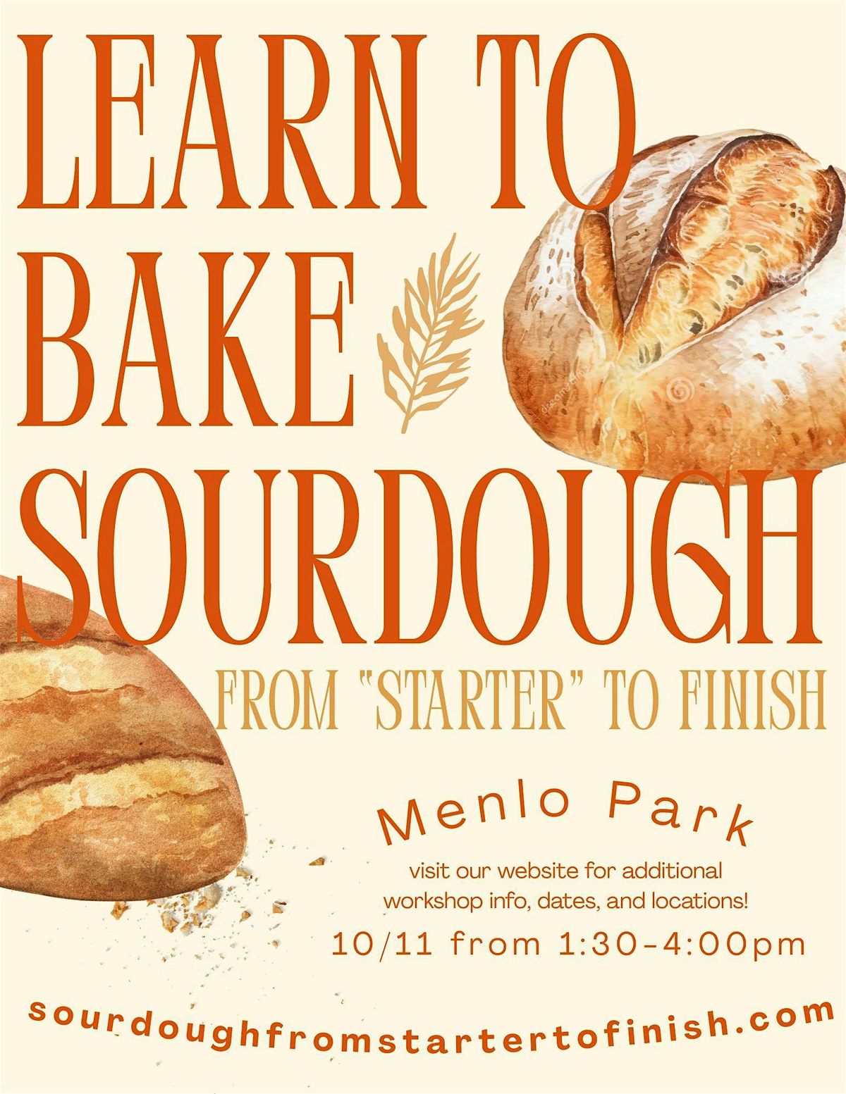Sourdough Baking Workshop - Menlo Park