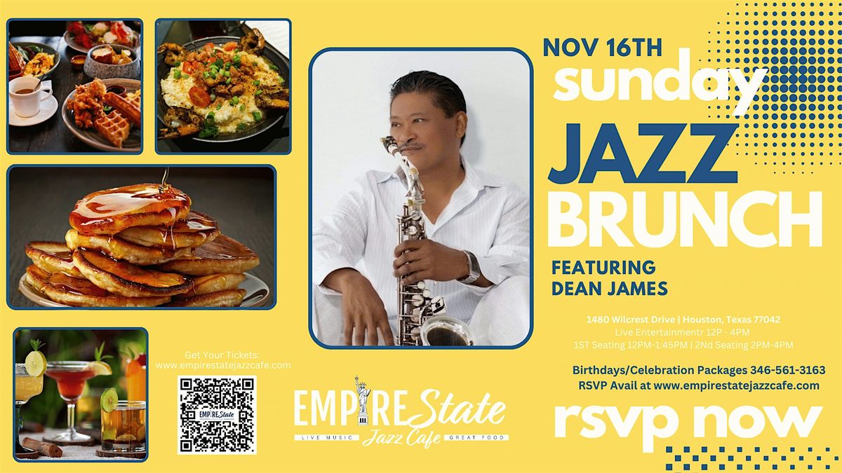 11\/16- Sunday Jazz Brunch w\/Dean James (2 PM Seating)