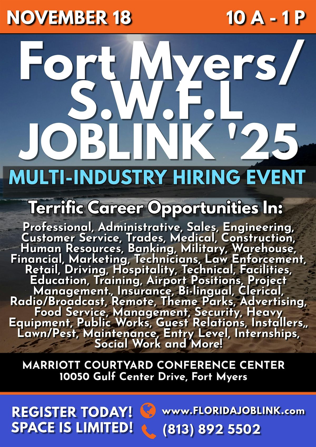 THE FORT MYERS - SWFL JOB FAIR! NOVEMBER 18 - REGISTER NOW