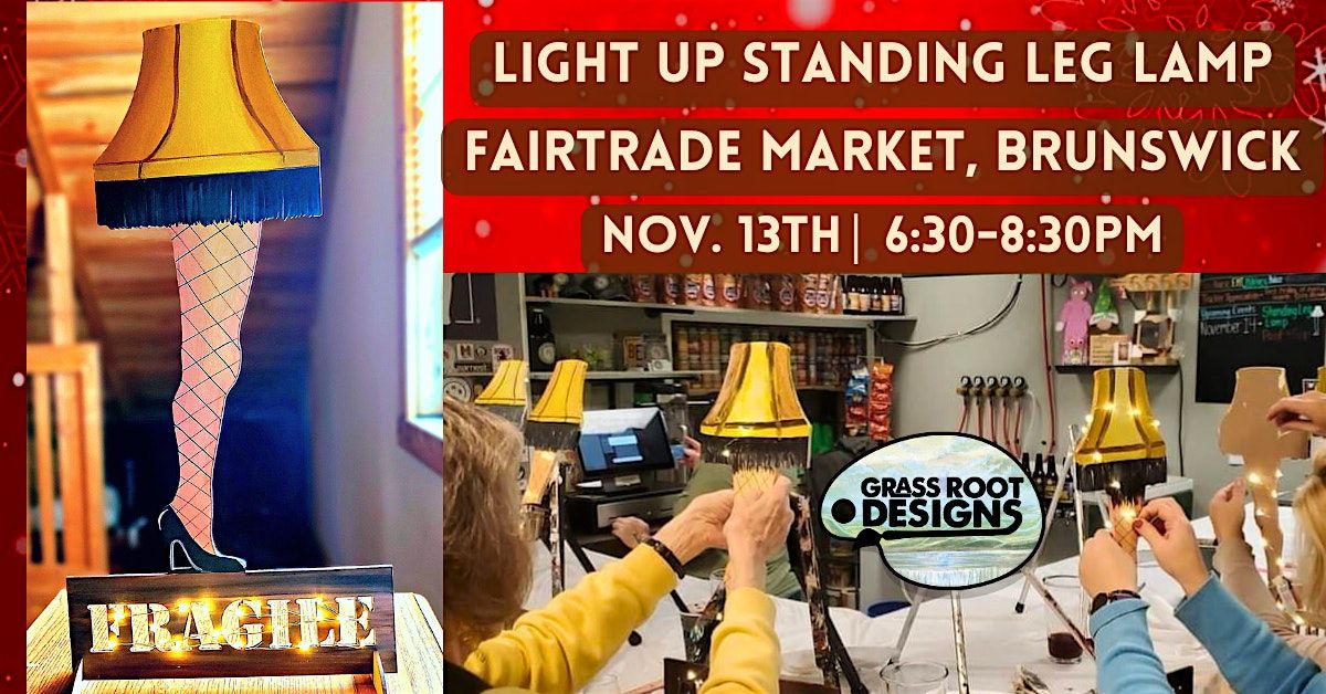 Light Up Leg Lamp Paint Party | Fair Trade Market Space