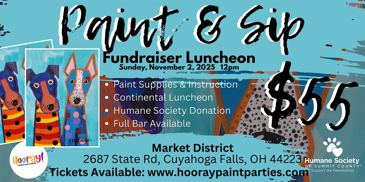 Too Cute Two Puppy Paint and Sip Fundraiser Luncheon