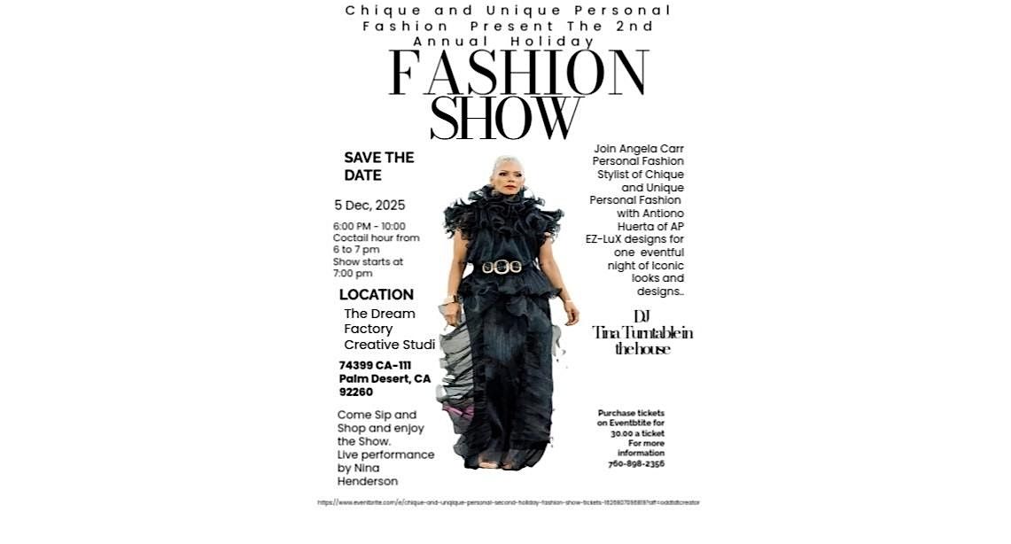 Chique and Unique Personal Fashion Annual Holiday Fashion Show